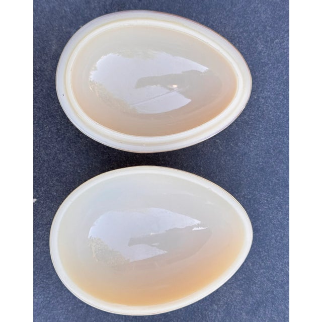 Glass LastCHANCE!1960's Westmoreland Pink Milk Glass Hand Painted Egg Dish For Sale - Image 7 of 10