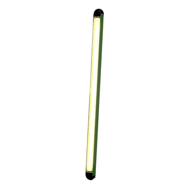Vintage Green Tube Neon Lamp, 1980s For Sale