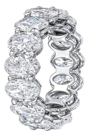 Oval Diamond Eternity Band, Size 5
