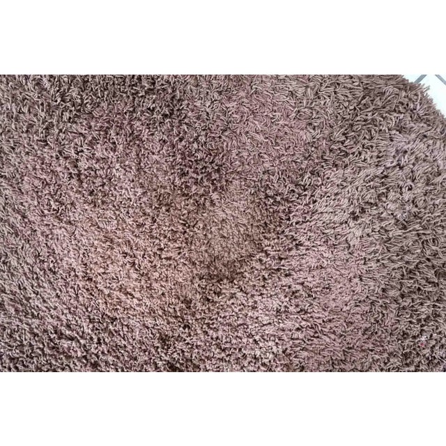 Chocolate 1970s Vintage Swedish Shag Rug 4.6' X 6.8' For Sale - Image 8 of 11