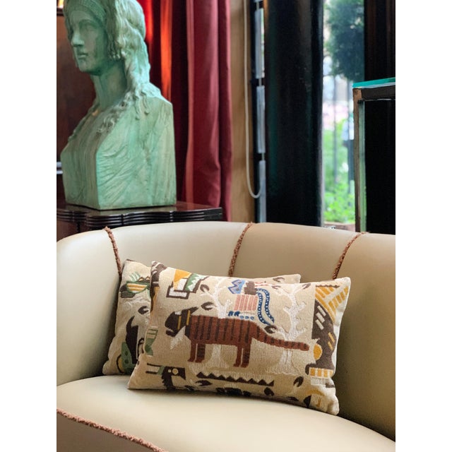 Custom Pillows With Clarence House Cut Velvet Fabric - A Pair For Sale - Image 14 of 14