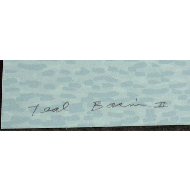 Paper Scott Nellis "Teal Basin I, Ii, Iii" Triptych of 3 Signed & #Ed Art Serigraphs For Sale - Image 7 of 10