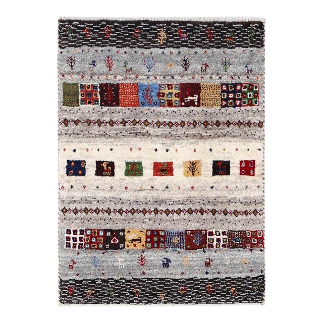 Pasargad DC Hand Knotted Persian Gabbeh Rug For Sale