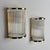 Art Deco Style Murano Glass and Brass Wall Sconces attributed to De Majo, 1970s, Set of 2 For Sale - Image 11 of 16