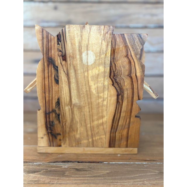 Vintage Hand-Carved Olive Wood Nativity With Integrated Stable – Holy Land- Bethlehem For Sale - Image 4 of 7