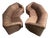 Vintage Carson’s of High Point Postmodern Curved Sectional Sofa, Pair — Metallic Bronze Upholstery For Sale