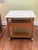 Wood 1960s Harvey Probber Travertine Top & Cane Drawer Side Table on Casters For Sale - Image 7 of 8