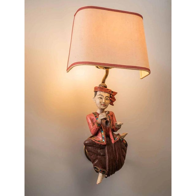 Indian Wall Lamps, Set of 2 For Sale - Image 16 of 18