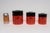 Set of Three Japanese Modern Nesting Canisters With Red and Black Floral Decoration For Sale In New York - Image 6 of 18