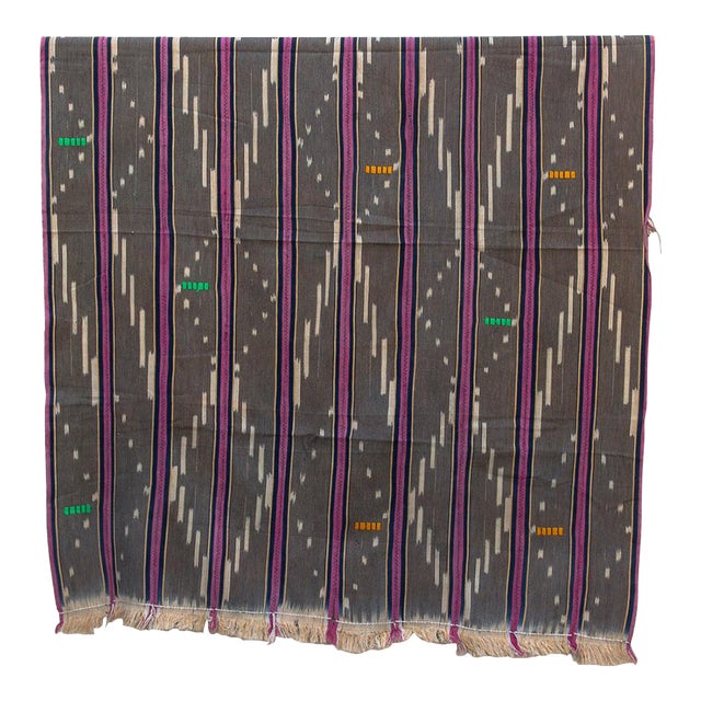 Vintage Baoule African "Sassandra Dawn" Ikat Throw For Sale