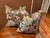 Traditional Pair of Custom Pillows With Down Inserts Charming Multi Color Linen Fabric For Sale - Image 3 of 3