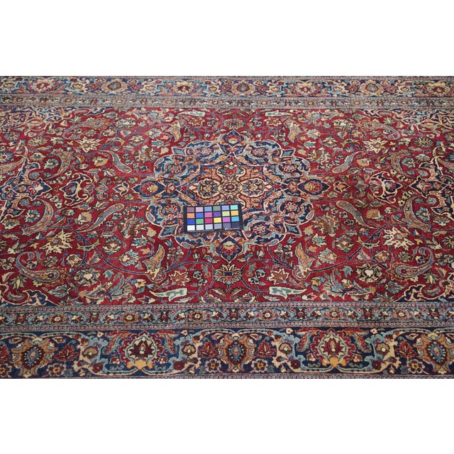 Textile Antique Persian Isfahan Rug 4'4'' X 7'2'' For Sale - Image 7 of 8