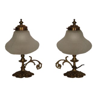 1930s Petite Pair of Italian Accent Lamps For Sale