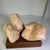 1970s Modern Rose Marble Sculpture on Wooden Base For Sale - Image 10 of 12