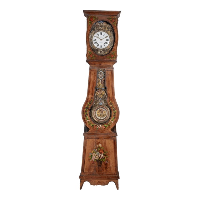 19th Century French Comtoise or Grandfather Clock For Sale