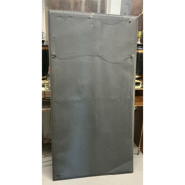 Large Antique Chinese Chinoiserie Hand Painted Framed Wall Paper Panel For Sale - Image 12 of 12