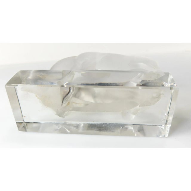 Late 20th Century French Frosted Glass Bull Figure by Lalique France For Sale - Image 9 of 10