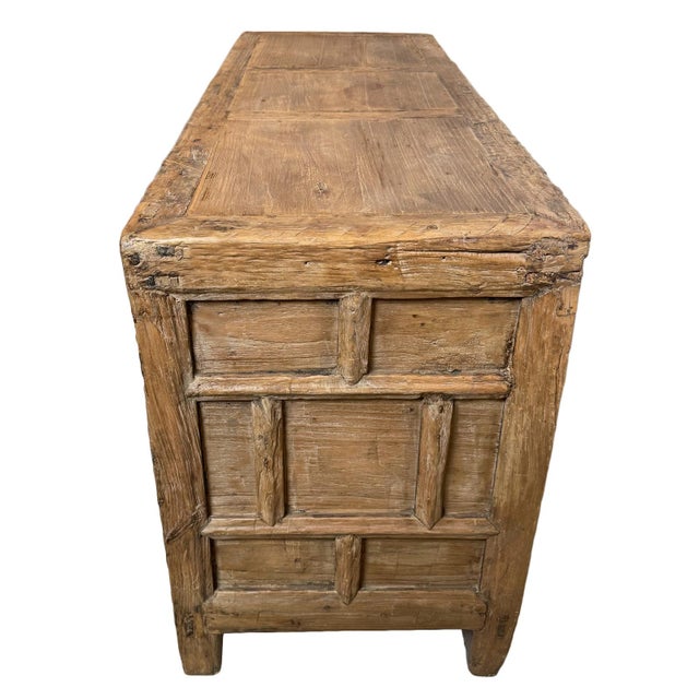 Tan Antique Brick Elm Sideboard For Sale - Image 8 of 10