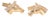 Horse Head 14k Yellow Gold & Diamond Cufflinks For Sale