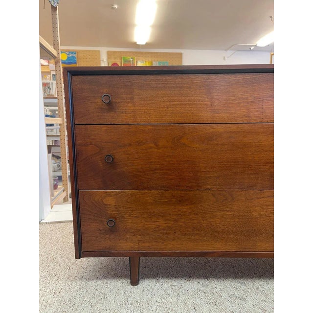 1970s Vintage Mid Century Modern Six Drawer Lowboy Dresser For Sale In Seattle - Image 6 of 10