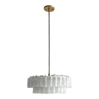 Ice Glass Chandelier by Doria Leuchten, Germany, 1960 For Sale