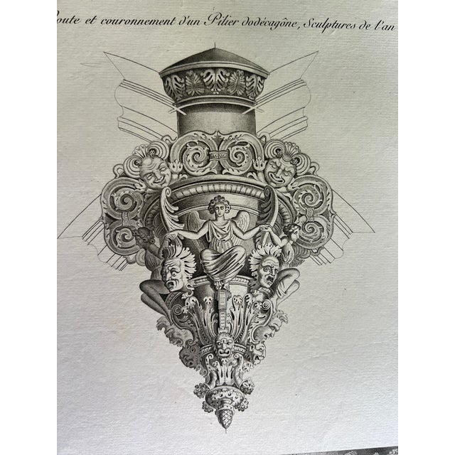 Mid 19th Century Etching Reproduction of Decorative Elements in Normandy Church by Nicolas Xavier Willemin For Sale - Image 4 of 6