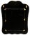 1970s Vintage Split Bamboo Wall Mirror With Scalloped Organic Frame, Black Velvet Back For Sale - Image 5 of 7