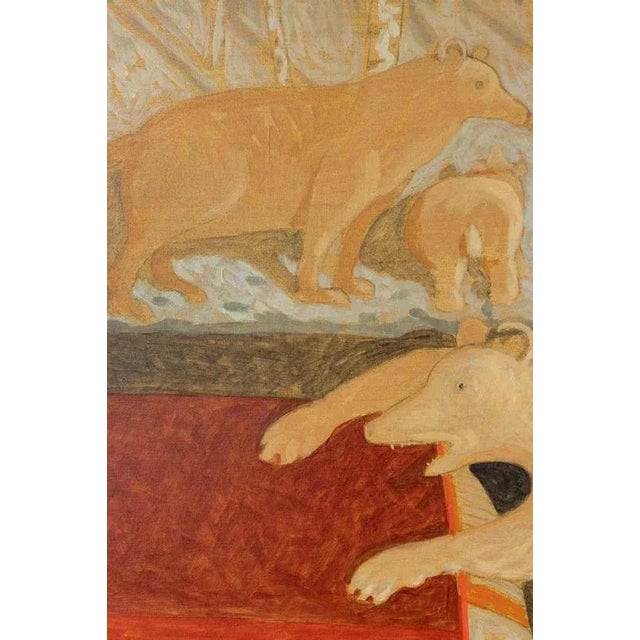 Modern Alberto Gallerati, On the Road to the Birch Forest, Oil on Canvas, 1970s For Sale - Image 3 of 6