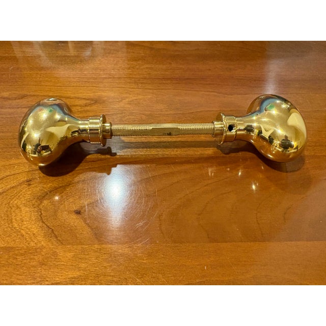 American Solid Brass Oval Baldwin Door Knobs - Set of Two For Sale - Image 3 of 7