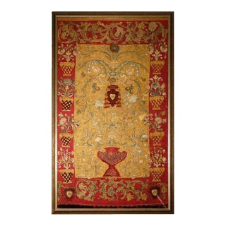 17th Century Italian Silk Textile Wall Hanging in Baroque Style For Sale