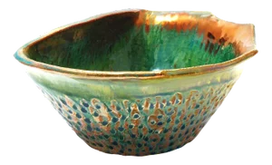 Small Green Copper Bowl from Ceramiche Lega