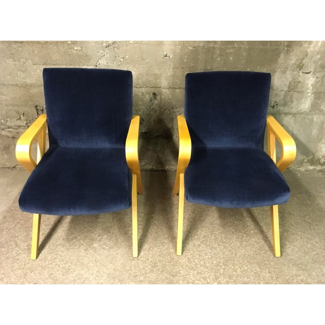 Rare Pair of Thonet Bentwood Armchairs From Howard Hughes’ Hollywood Film Studios – Fully Restored For Sale - Image 9 of 13