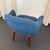 Wood Eero Saarinen for Knoll Wood Executive Armchair in Blue Bouclé For Sale - Image 7 of 7