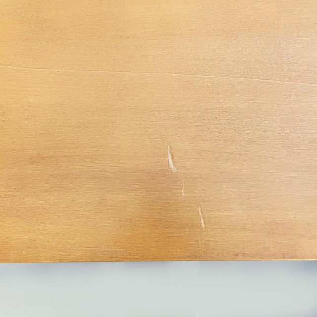 Italian Modern Dining Table or Desk in Wood and Black Metal, 1980s For Sale - Image 12 of 18