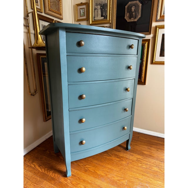Vintage 5-Drawer Chest, Hand-Refinished in Hidden Gem For Sale - Image 10 of 11