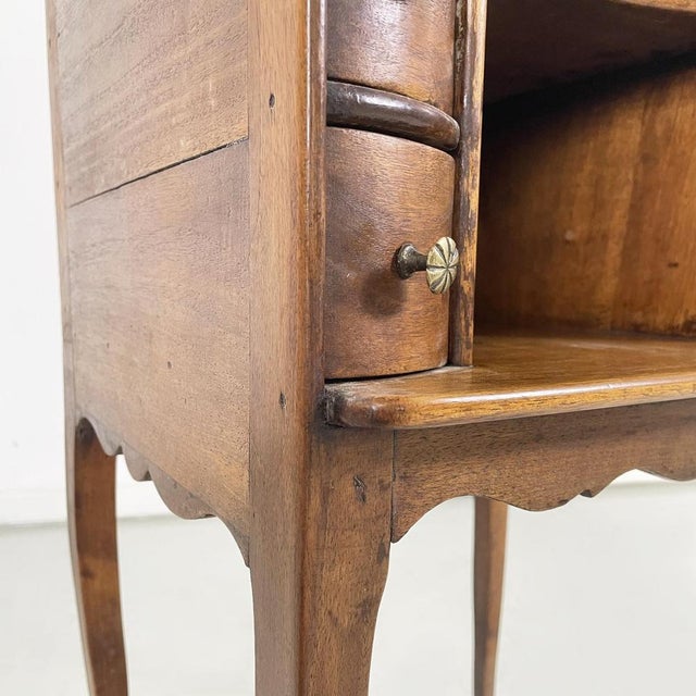 Italian Wooden Bedside Table with Brass Handle, 1890s For Sale - Image 12 of 15