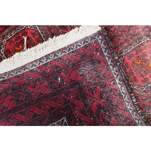 1950s, Vintage Afghan Baluch Runner Rug 3.5' X 6.11' For Sale - Image 4 of 10