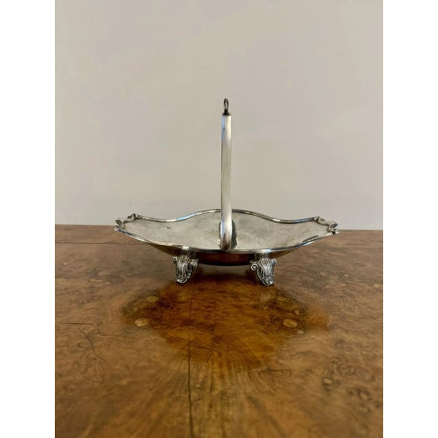 Edwardian Silver Plated Cake Basket, 1900s For Sale - Image 3 of 5