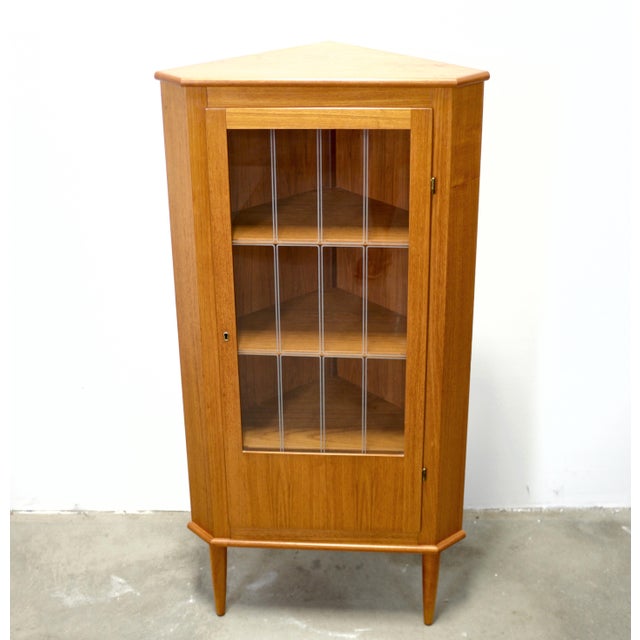 1950s Danish Teak Corner Cabinet For Sale In Boston - Image 6 of 8