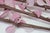 Glass 4 Mid Century Pink Glass Cherry Blossom Flower Arrangement Stems 19" For Sale - Image 7 of 8
