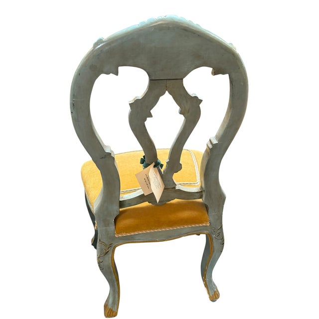 1990s 19th C Style Venetian Painted Italian Side Chair For Sale - Image 5 of 6