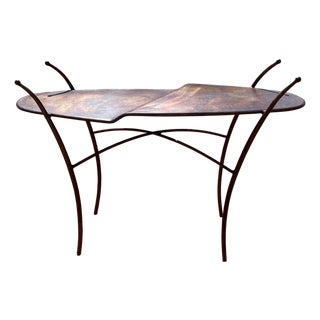 1999 Monumental Studio Craft "Inverted Opposition" Handmade Metal Console Table by Mark Oldland For Sale