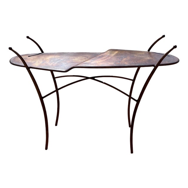 1999 Monumental Studio Craft "Inverted Opposition" Handmade Metal Console Table by Mark Oldland For Sale