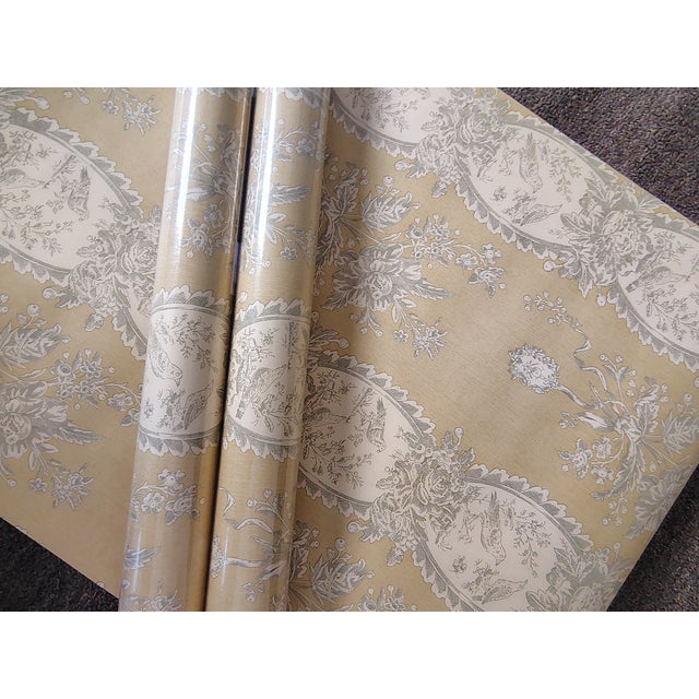 Marvic Textiles Les Oiseaux Gold Designer Wallpaper- 3 Rolls/33 Yds For Sale - Image 11 of 14