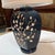 2010s Navy Impasto Table Lamp With Hand Sculpted Floral Relief, Vintage For Sale - Image 5 of 12