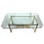 French Neoclassical Style Brass and Glass Coffee Table For Sale - Image 4 of 10