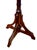 Burnt Umber Antique Mahogany Revolving Carousel Coat Rack For Sale - Image 8 of 9