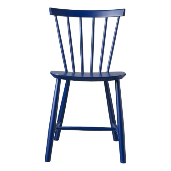 Dark Blue J46 Chair from FDB Møbler For Sale