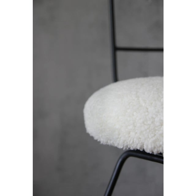 Shearling 'Tabouret' Swiveling Counter Stool by Understated Design For Sale - Image 9 of 12