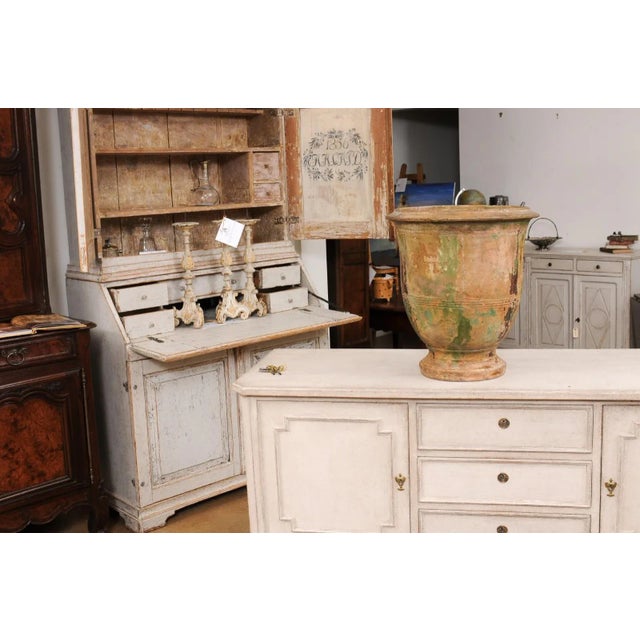 French Provençal Early 19th Century Anduze Vase with Hints of Green and Brown For Sale - Image 11 of 12